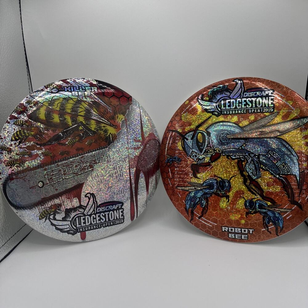 Discraft 2019 Ledgestone Full Foil Buzzz Set - Robot Bee & Killer Bee 177g+